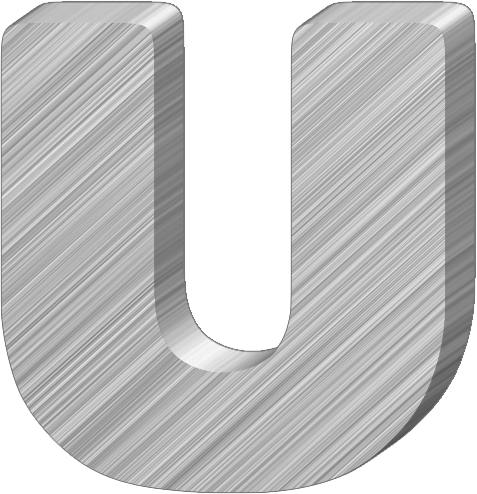 3 D Letter U (477x494), Png Download