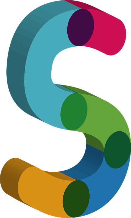 Alphabet, 3d Albhabet, Letters, Color - 3d Letter S Png (434x720), Png Download