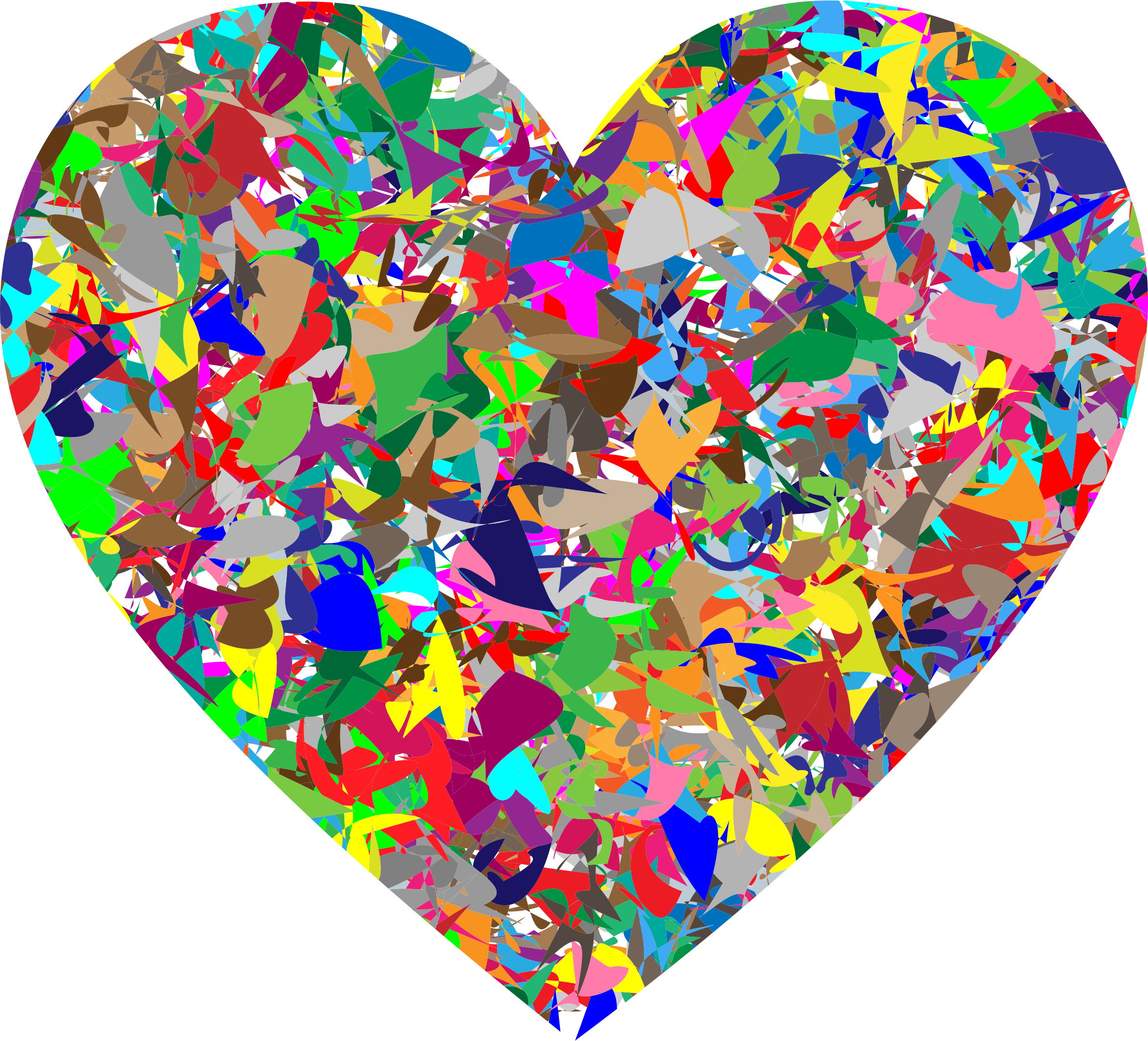 Big Image - Modern Art Heart (2344x2125), Png Download