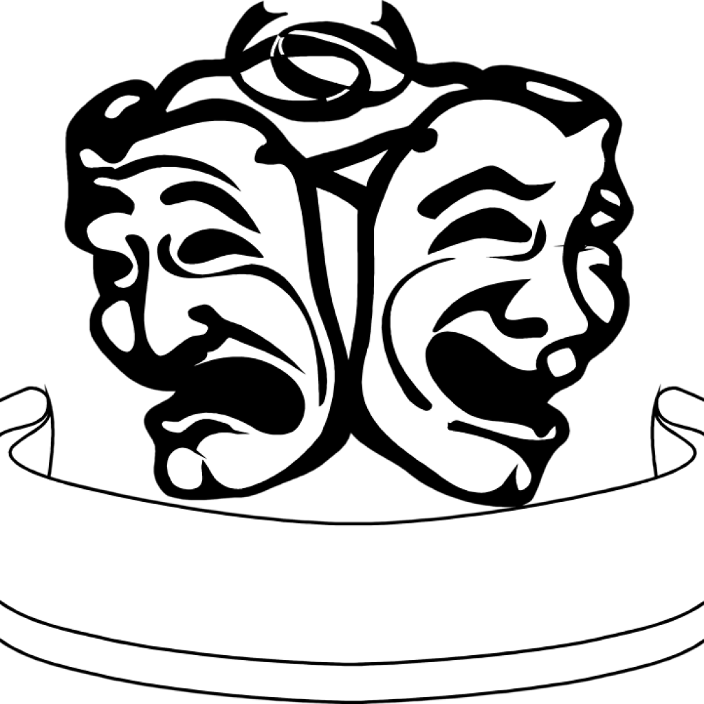 Theatre Masks Clip Art Theatre Masks Clip Art Drama - Theater Managers Manage [book] (1024x1024), Png Download