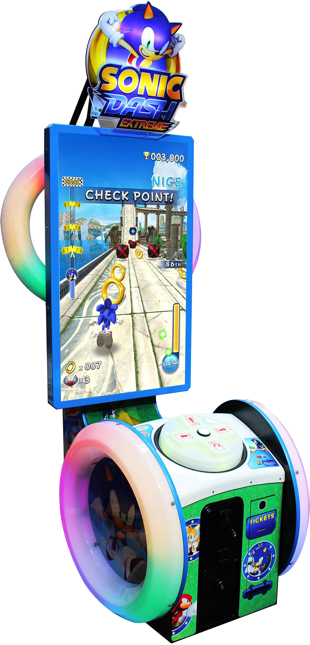Sonic Dash Extreme Cabinet - Sonic Dash Arcade Machine (1500x2570), Png Download