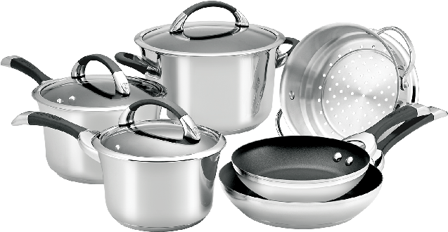 Dirty Pots And Pans Png Pluspng - 6 Piece Cookware Set (650x650), Png Download