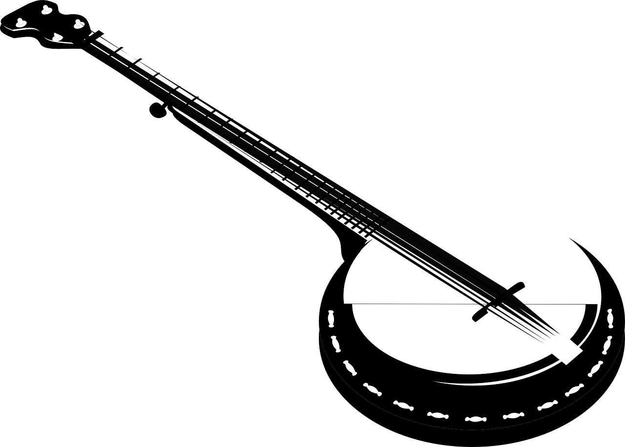 Country, Music - Bluegrass Bluegrass Instruments Banjo Clipart (1280x916), Png Download