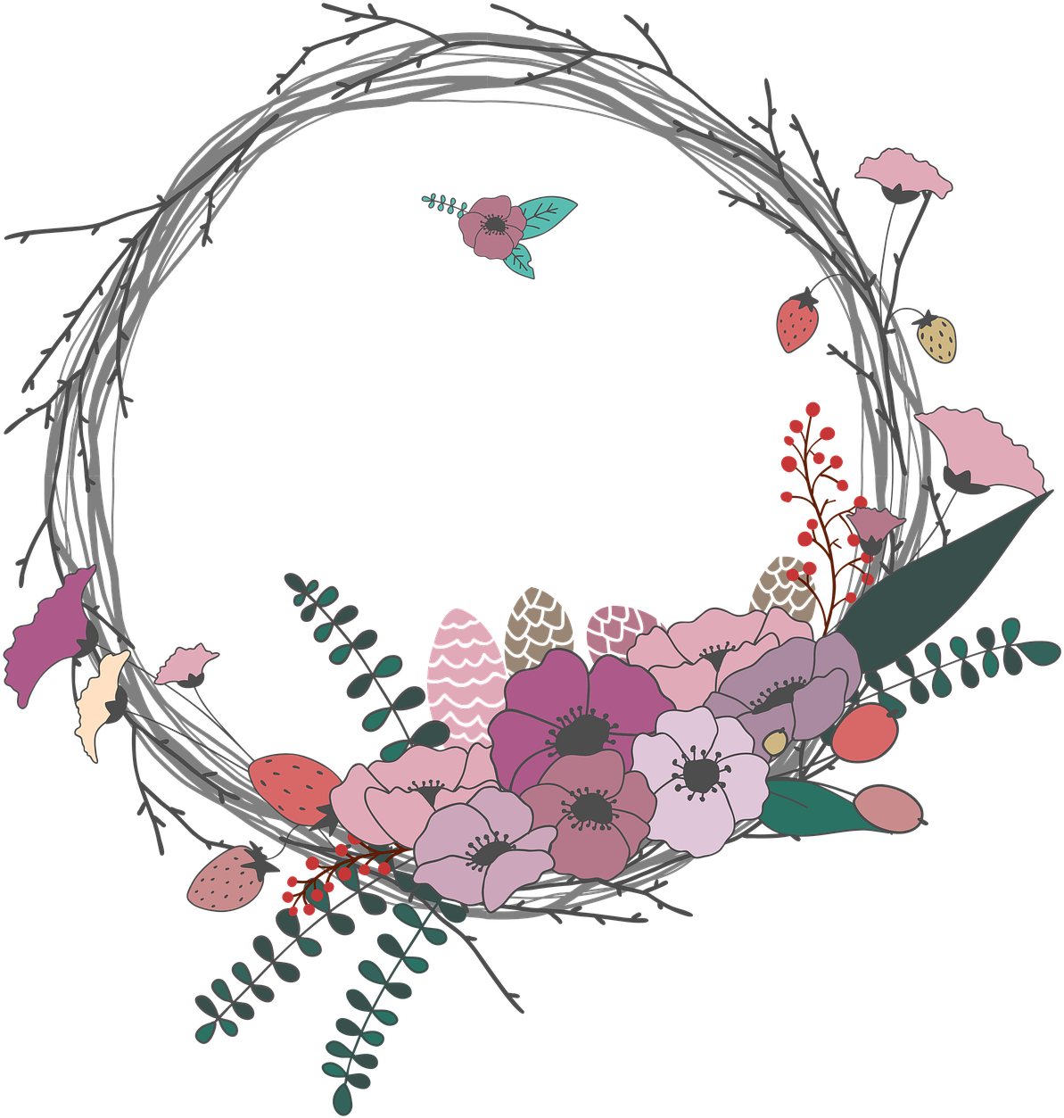 Gratis Obraz Na Pixabay - Circle Vintage Flowers Png (1280x1280), Png Download