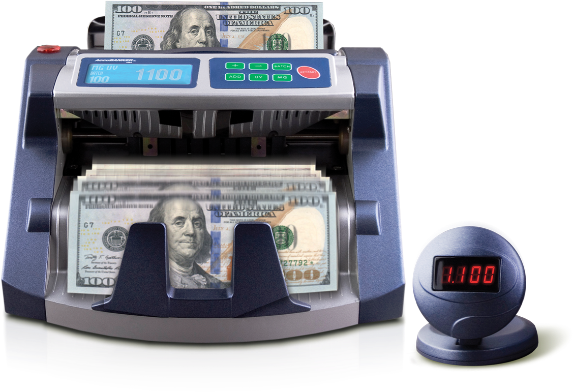 Accubanker Ab1100plus Retail Grade Bill Counter - Accubanker Ab1100 (1200x930), Png Download
