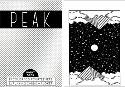 Peak Playing Cards By Uspcc - Peak Colorado 14ers Playing Cards (night) (400x400), Png Download
