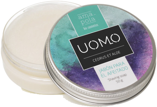 Jabón De Afeitado Para Hombres - Amapola Bio 50 Gr Uomo Shaving Soap 50 Gr (500x500), Png Download