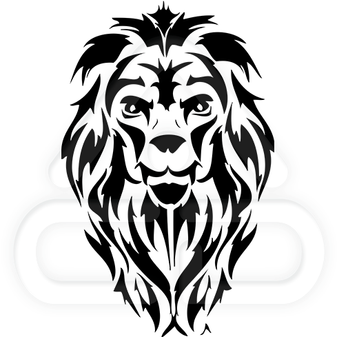 Lion Tribal Tattoo (500x500), Png Download