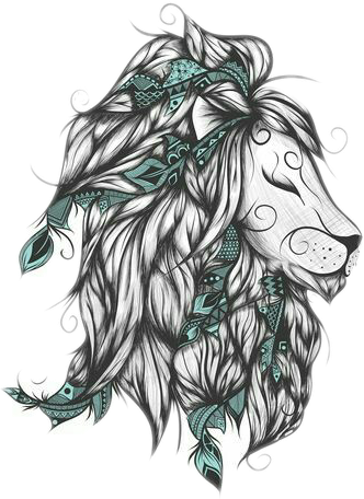 Report Abuse - Poetic Lion Tattoo (332x456), Png Download