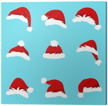Cuadro En Lienzo Establecer Sombreros De Santa Aislados - Christmas Day (400x400), Png Download
