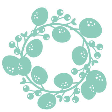 Easter Wreath Svg Scrapbook Cut File Cute Clipart Files - Wreath Svg Free For Cricut (432x432), Png Download