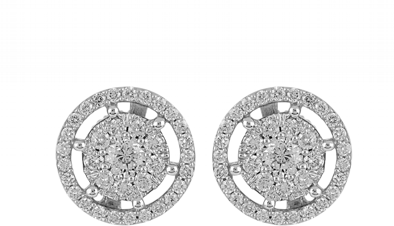 Cero Diamond Stud Earrings - Earring (800x667), Png Download