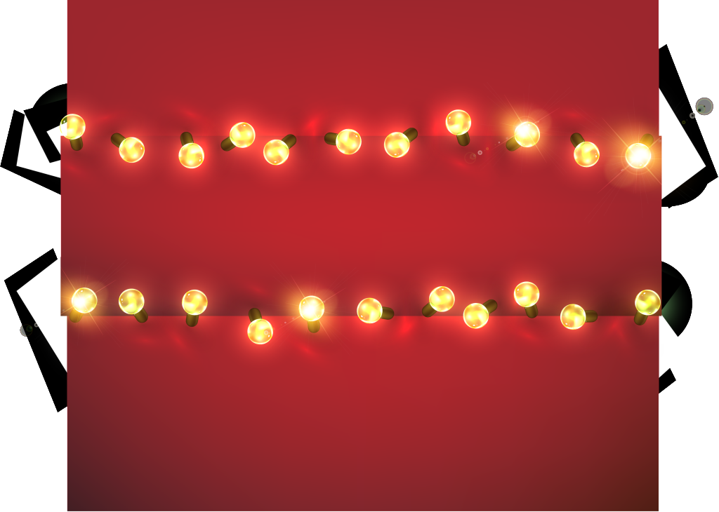 Christmas Lighting Decoration Vector - Vector Graphics (1024x730), Png Download