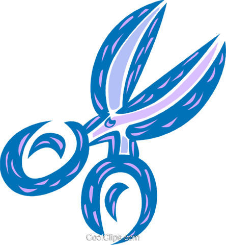 Colorful Scissors Royalty Free Vector Clip Art Illustration - Illustration (444x480), Png Download