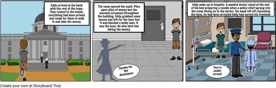 The Robbery - Cartoon (1164x385), Png Download