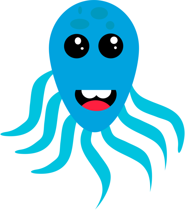 Octopus Cephalopod Cartoon Animal - Clip Art (648x750), Png Download