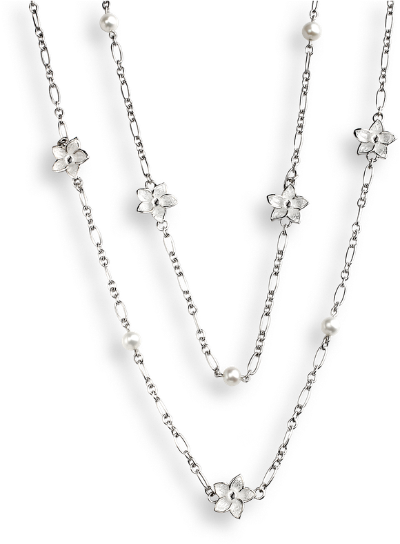Nicole Barr Designs Sterling Silver Stephanotis Necklace - Necklace (800x800), Png Download