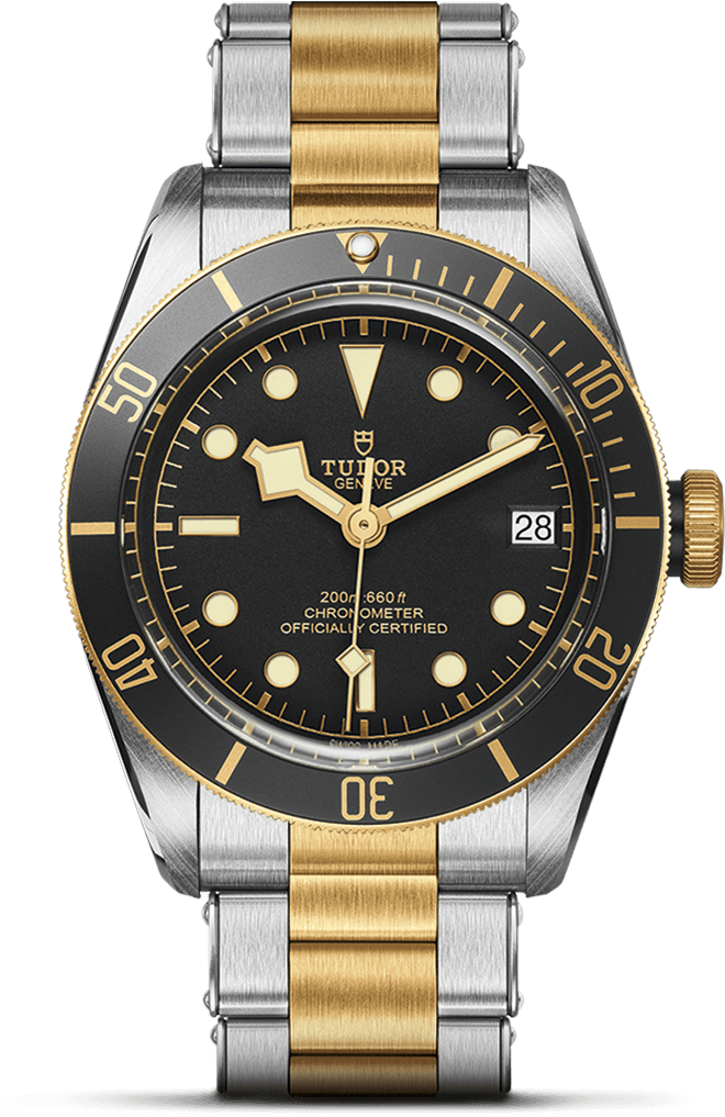 Steel And Yellow Gold Bracelet - Tudor Heritage Black Bay S&g (900x1200), Png Download