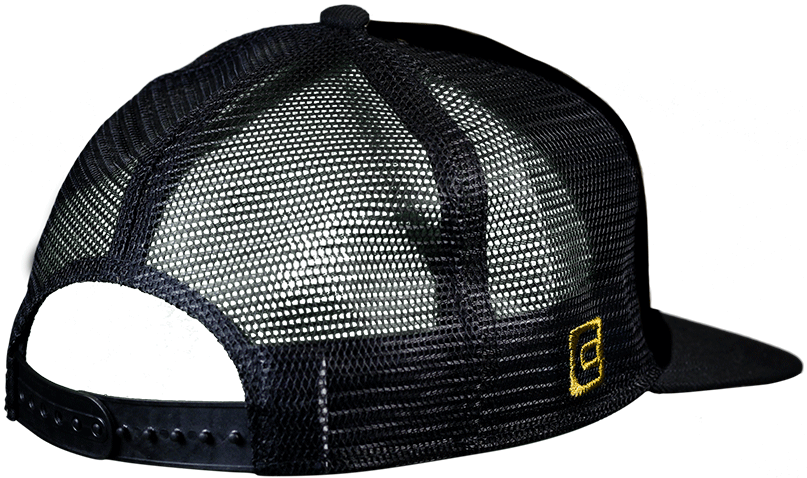 Snapback Trucker Hat Black/gold - Trucker Hat (835x1026), Png Download