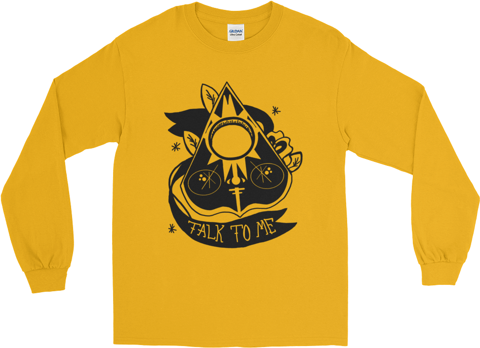 These Were Halloween Planchette Tees For The Company - Yellow Mustard Long Sleeve Top (1000x1000), Png Download
