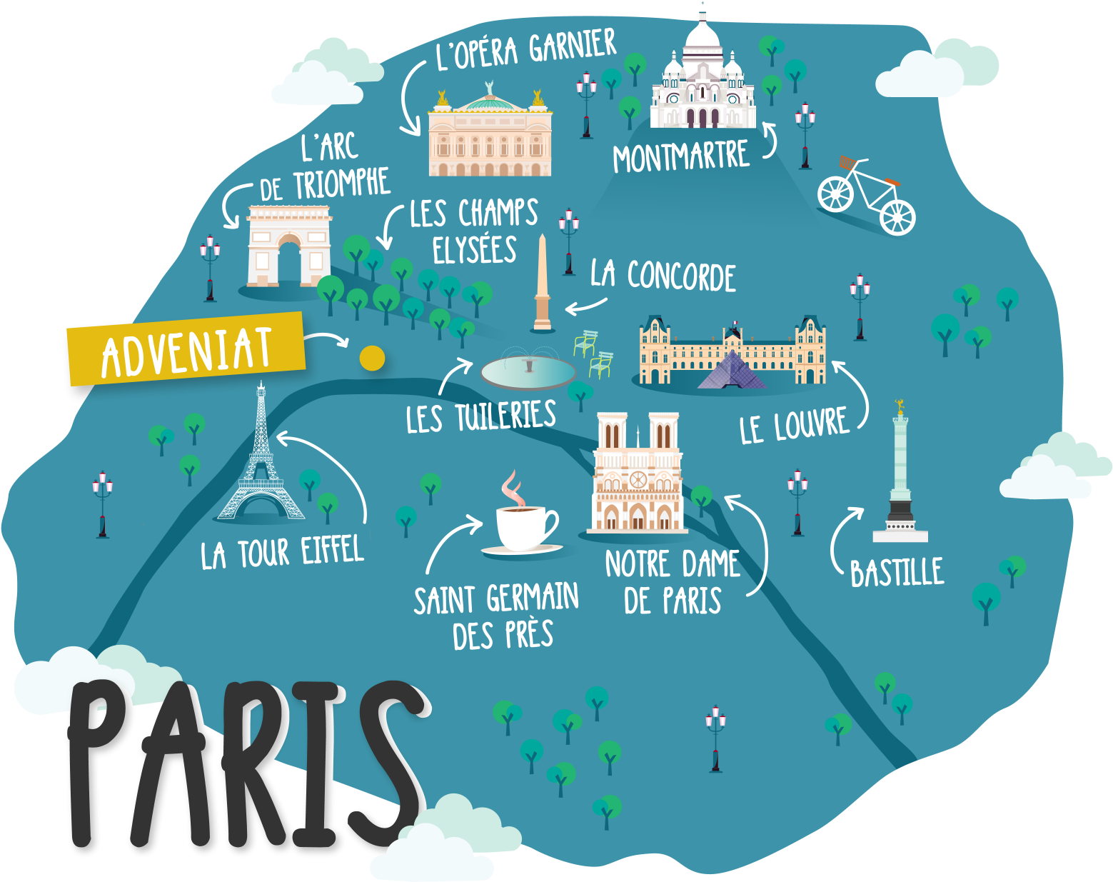 Carte De Paris - Paris (1600x1280), Png Download