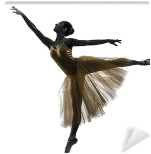Woman Ballerina Ballet Dancer Dancing Silhouette Wall - Ballet Silhueta (400x400), Png Download