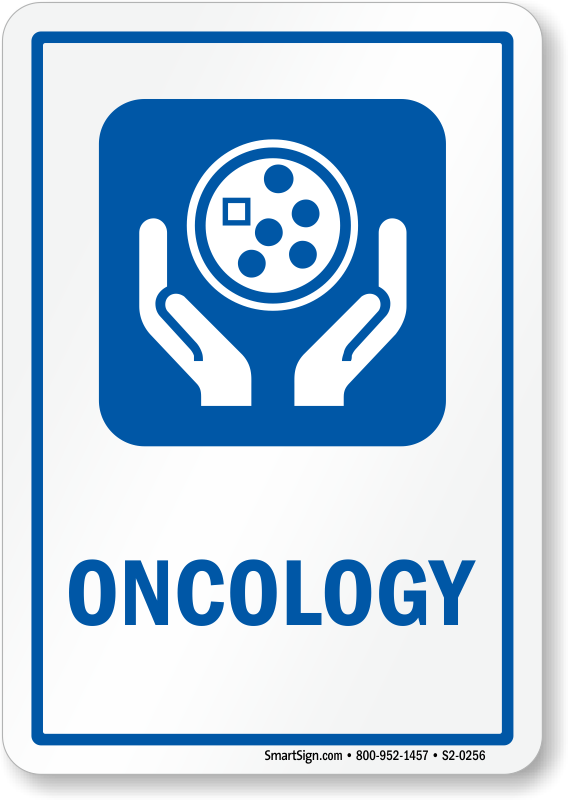 Oncology Cancer Hospital Sign With Cancer Cell Symbol - Social Services (568x800), Png Download