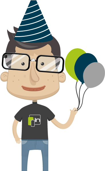 Steeve Com Balãµes - Inteegra (408x595), Png Download