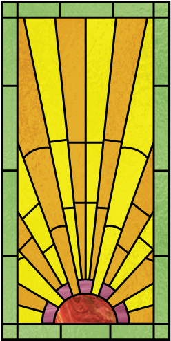 Download Hd Art Deco Stained Glass Design Transparent Png Image Nicepng Com