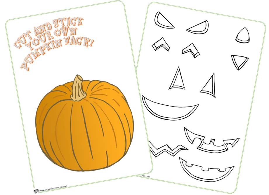 Pumpkinfacemakecover - Halloween Activities Cut And Stick (1000x667), Png Download