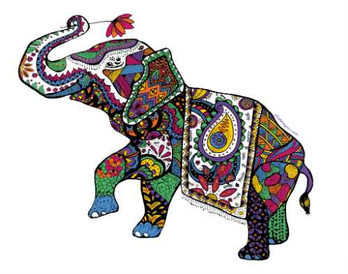 Elephant Thai Png - Thailand Elephant Clip Art (500x394), Png Download