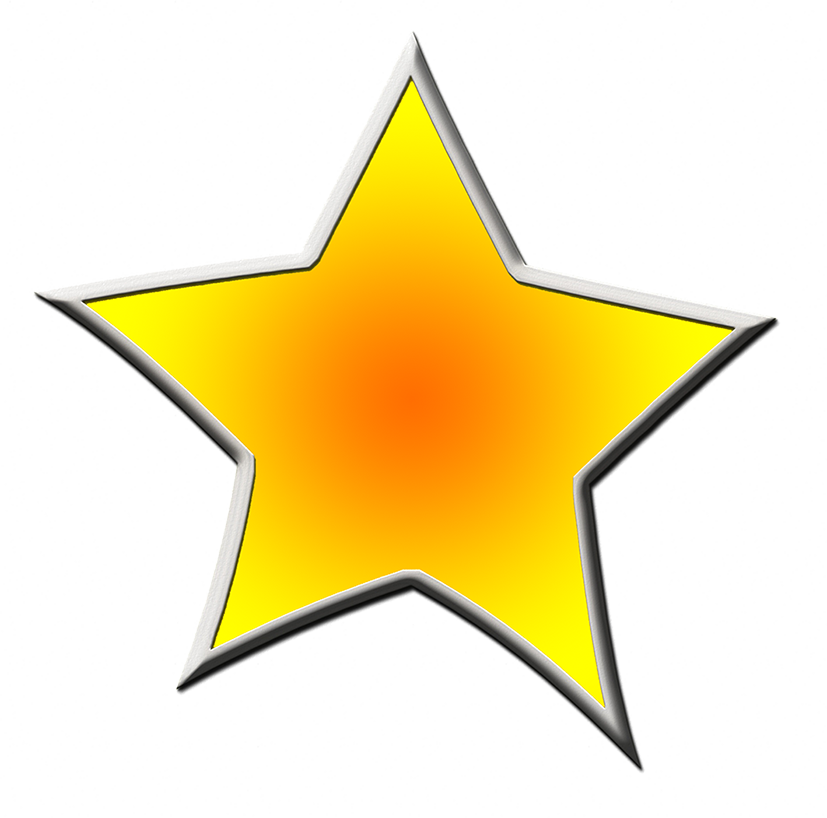 Yellow Framed Star Drawing - Sign (827x818), Png Download