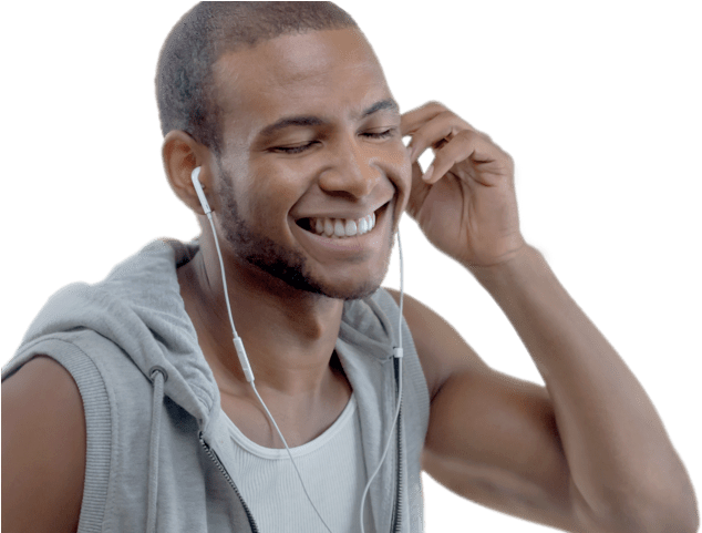 Listening To Music - Man Listening To Music Png (640x480), Png Download
