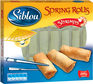 Fish Type - Shrimps - Siblou Spring Rolls (475x415), Png Download