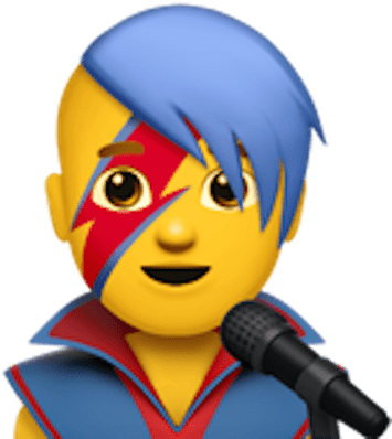 Male Popstar Emoji - Emoji David Bowie (400x400), Png Download