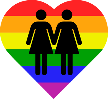 Gay Couple Wall Sticker - Stick Man And Woman (374x341), Png Download