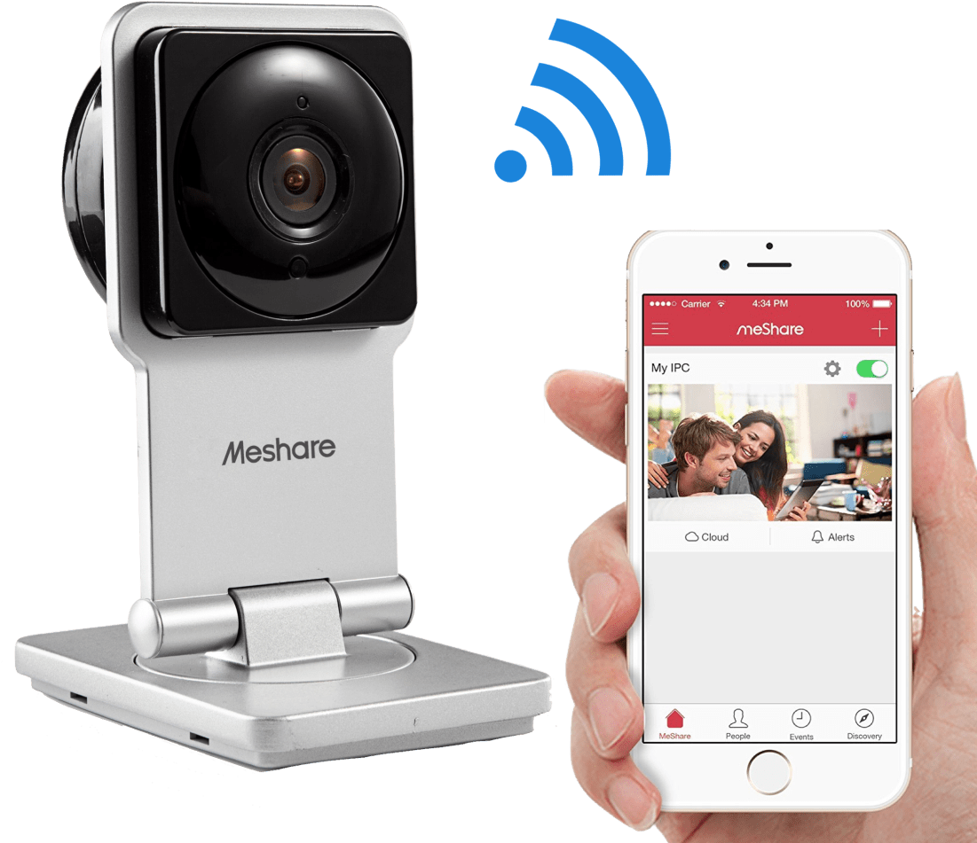 Zmodo Mini Wifi 720p Hd Wireless Indoor Home Video (1104x1104), Png Download