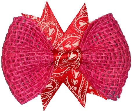This Awesome Pink And Red Burlap Hair Bow Is An Awesome - Butterfly (498x393), Png Download