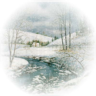 Winter Landscape Paysage Hiver - Winter (400x398), Png Download