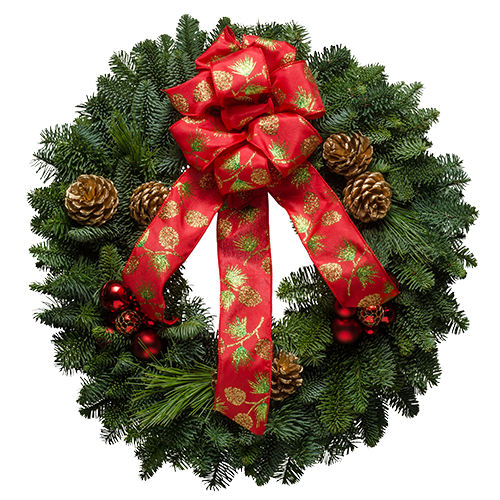 Fresh Wreaths From Christmas Forest - Wreath (500x500), Png Download