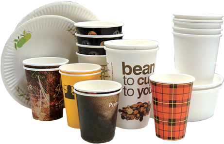 Blue Sky Disposable - Paper Cup And Plate (600x397), Png Download