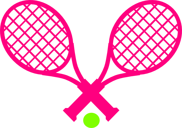 Tennis Racquets And Ball Sticker (600x423), Png Download