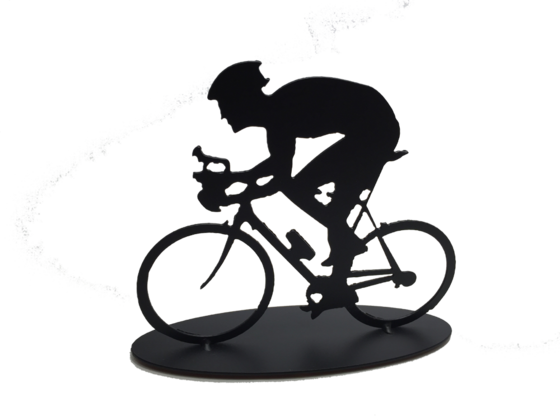 Cyclist - Single Male - Metal Art - Made In Canada - Jack Willoughby Metal Art Cyclist (560x420), Png Download