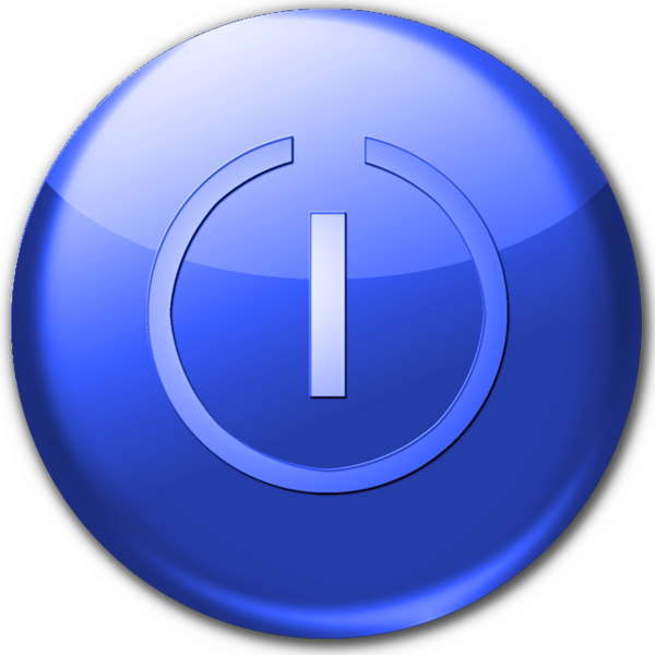Shutdown Icon - Shutdown Icon Blue (600x600), Png Download