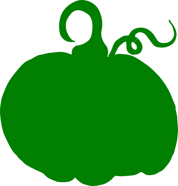 This Free Clip Arts Design Of Green Pumpkin - Silhouette Pumpkin Clip Art (570x597), Png Download