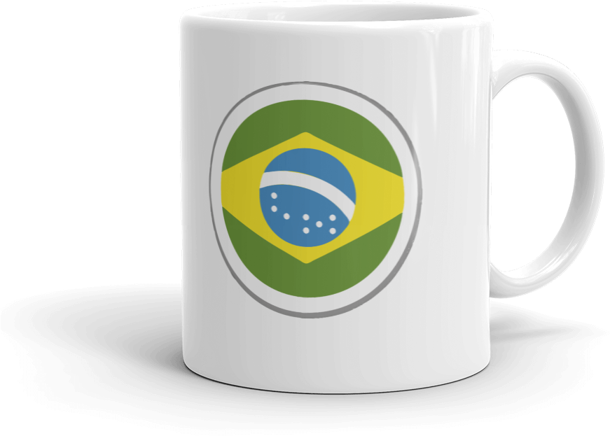Brazil Flag Mug - Brazil Flag Bandeira Brasileira Brasil Money Box (1000x1000), Png Download