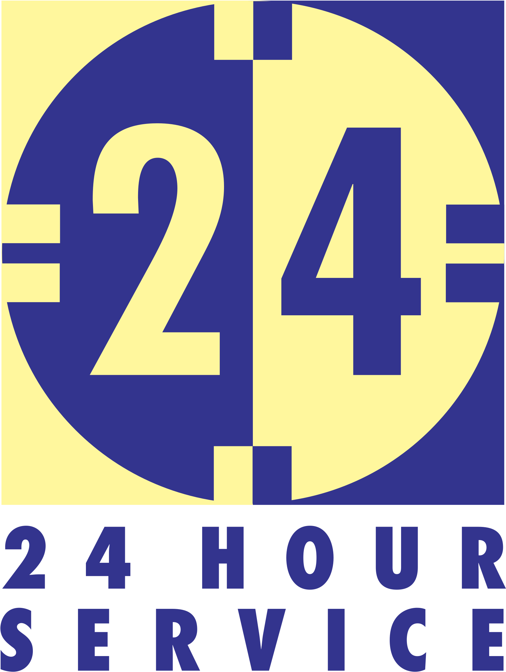 24 Hour Service Logo Png Transparent - 24 Hours Room Service (2400x2400), Png Download