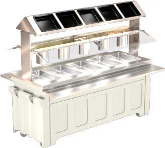 Hot Food Two Sided Buffet - Secretary Desk (510x317), Png Download