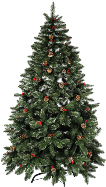 Christmas Tree Red Berry - 7ft Pre Lit Christmas Trees (600x600), Png Download