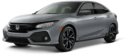 2017 Honda Civic Hatchback - Toyota Yaris Metallic Grey (527x263), Png Download